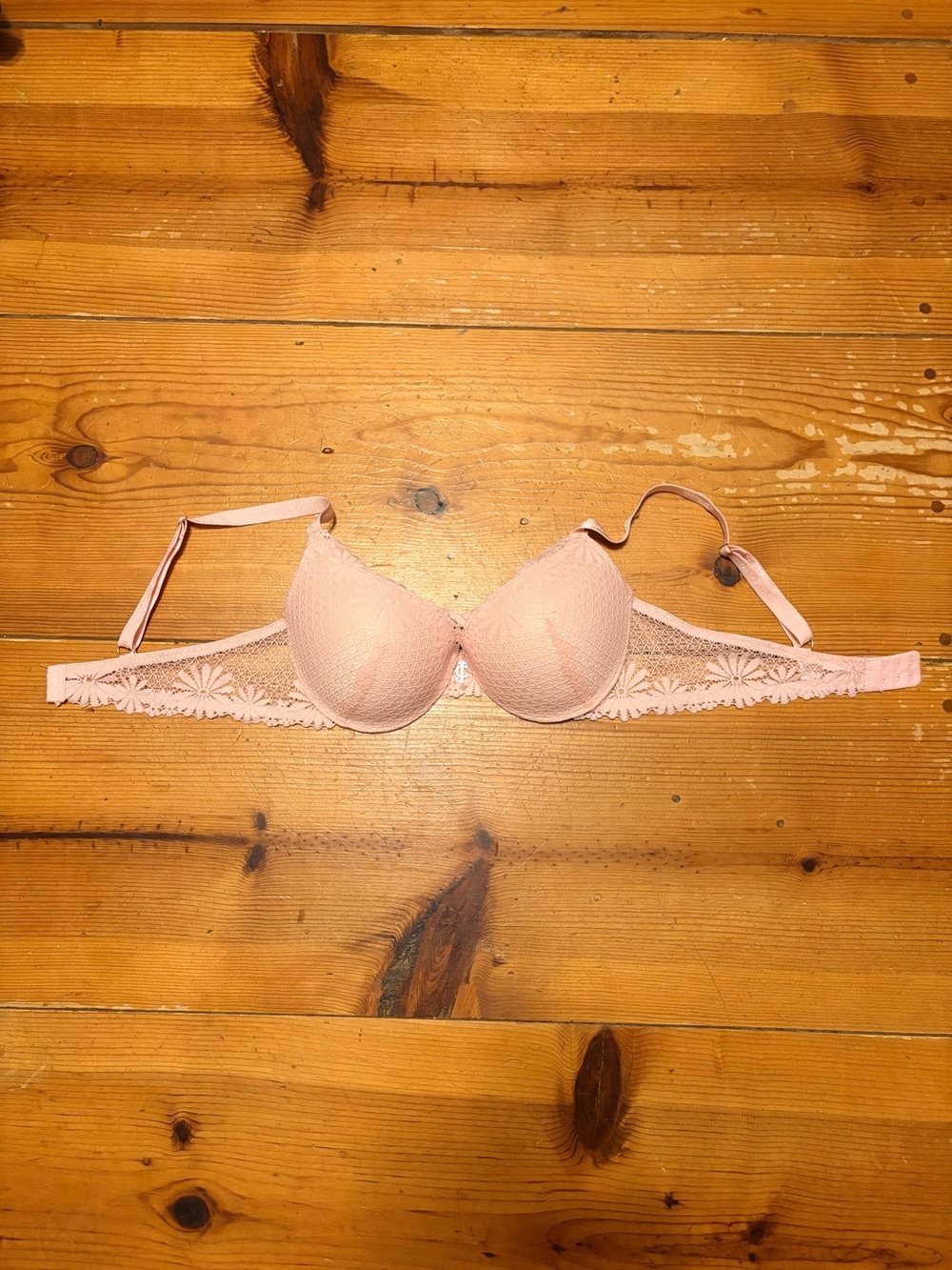 Juicy Couture Pale Pink Lace Push-Up Bra